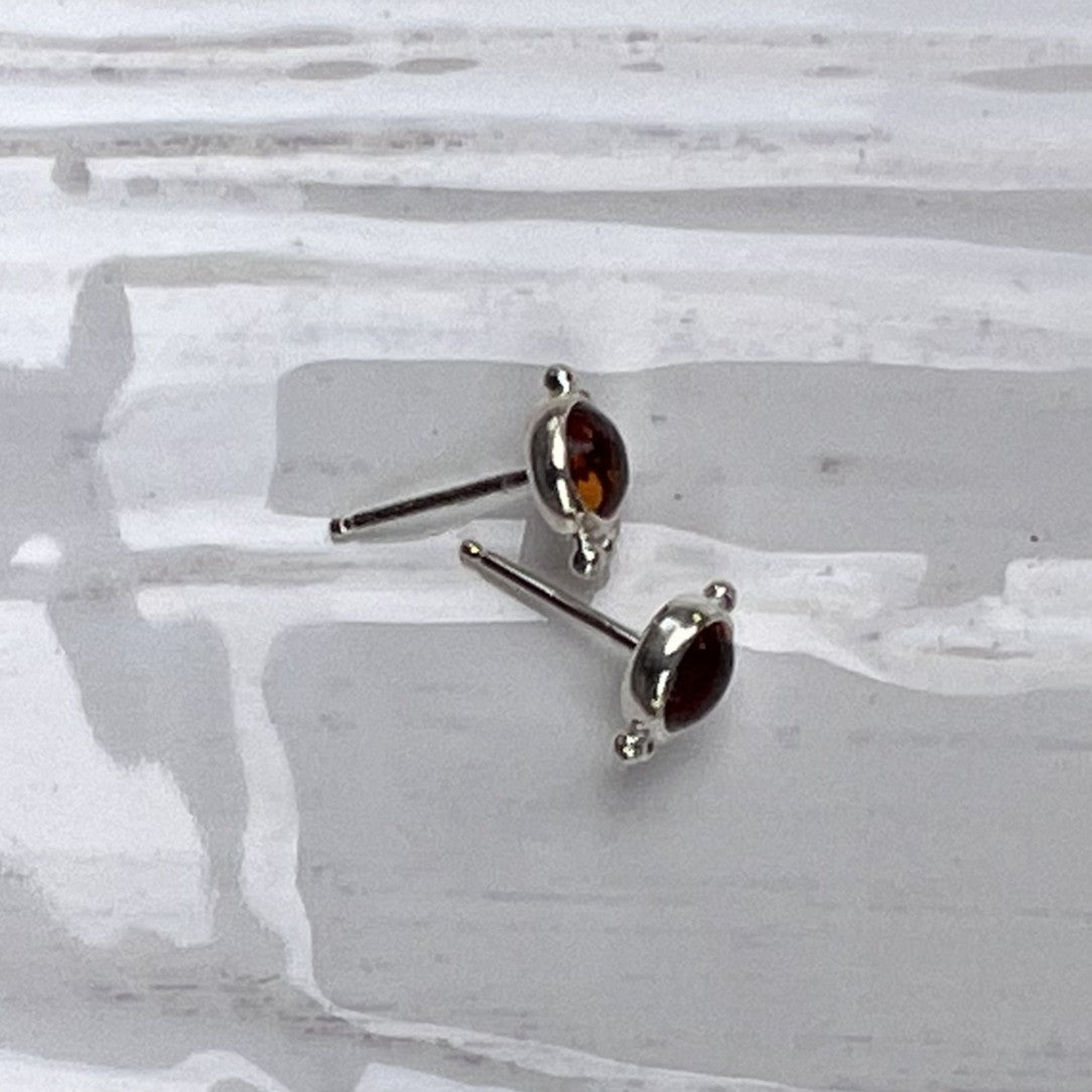 Baltic Amber Statement Earrings top view