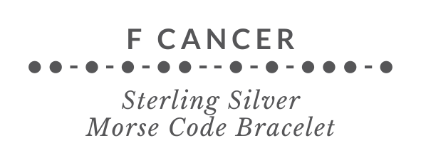 F-CANCER Morse Code Chain Bracelet