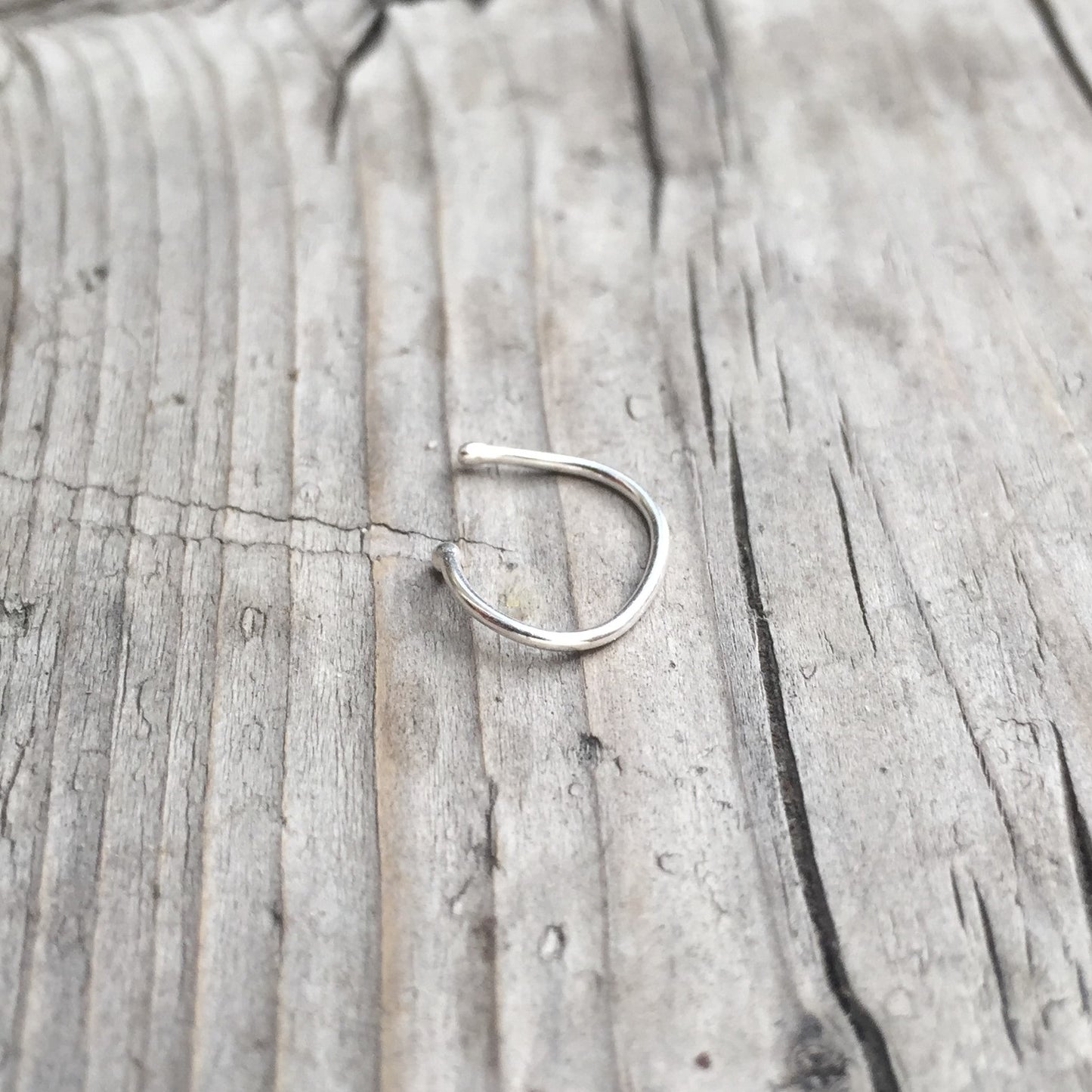 Sterling silver nose ring hoop