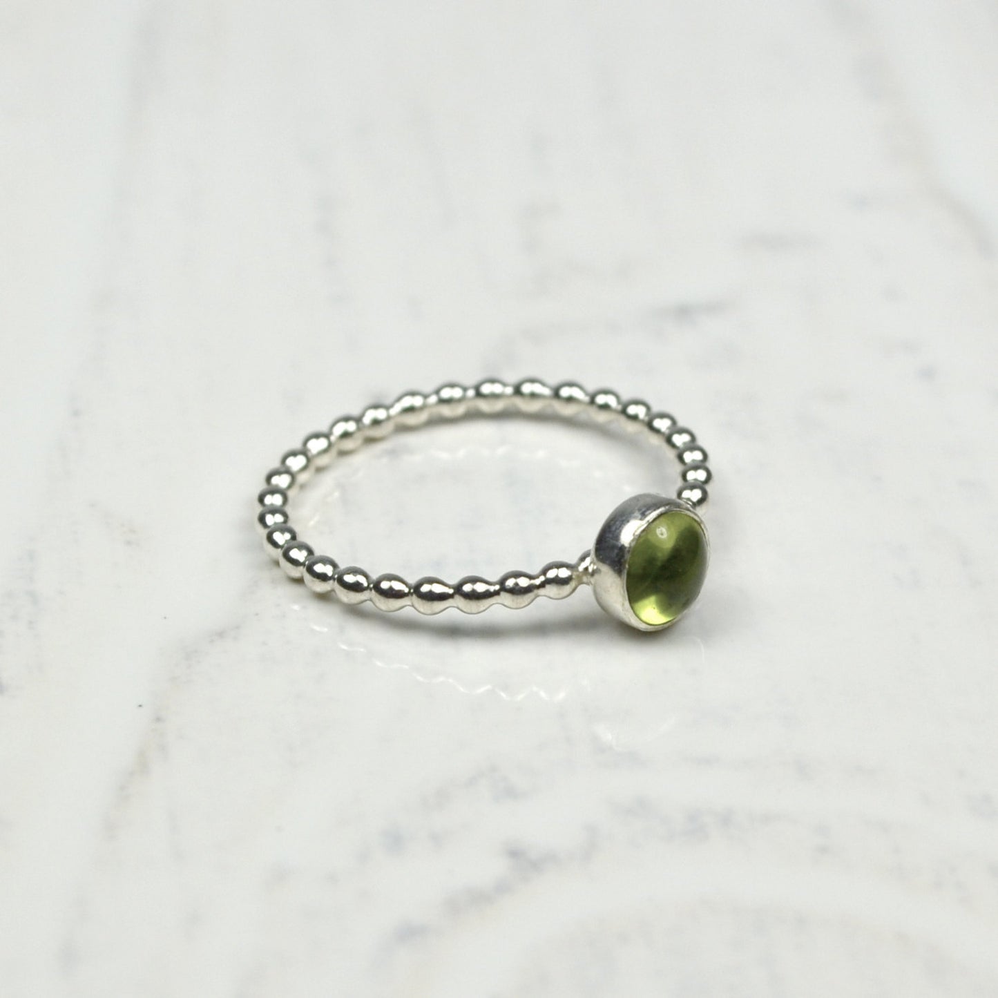 Small Peridot Stacking Ring - Trisha Flanagan
