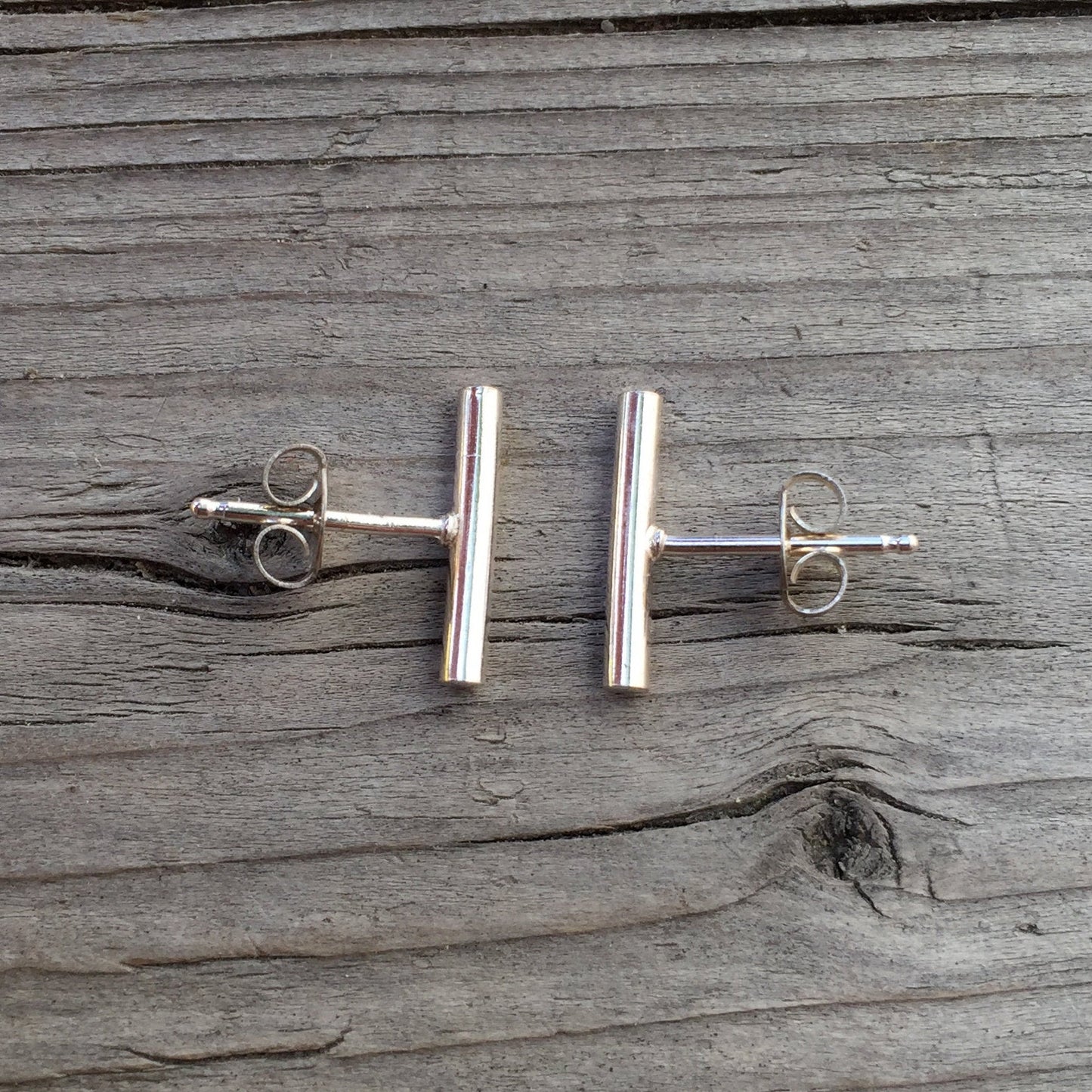 Silver Bar Studs flat lay - Trisha Flanagan