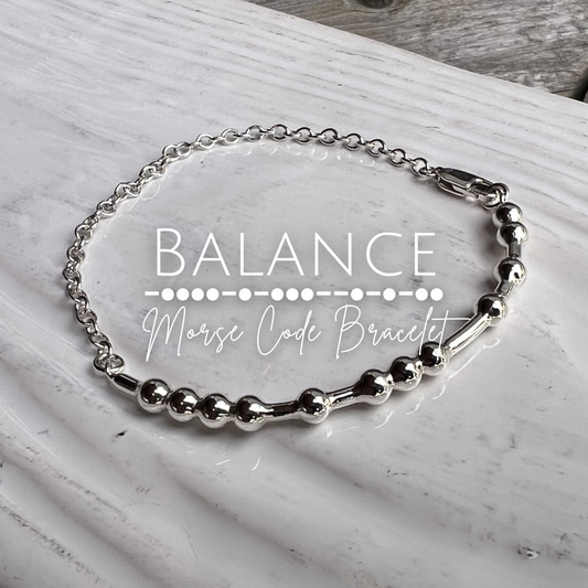 Balance Morse Code Chain Bracelet