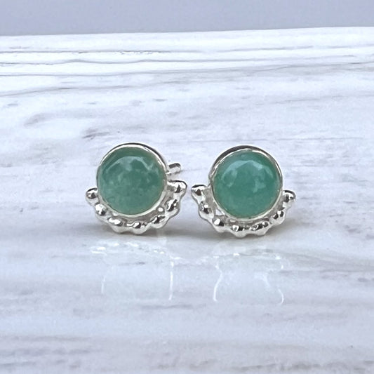 Chrysoprase Earrings in the shade