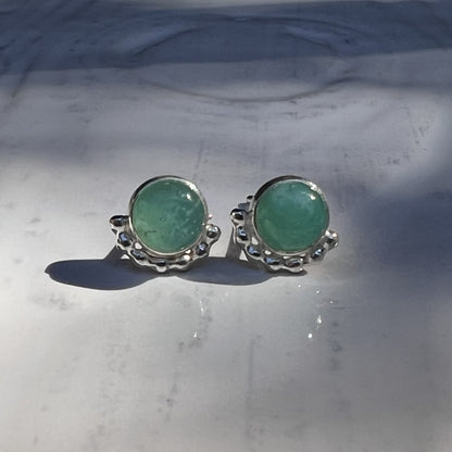 Chrysoprase Earrings sunlight