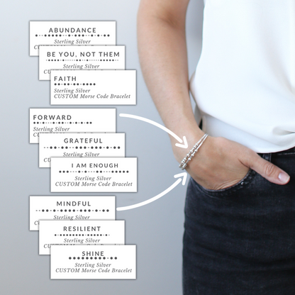 Custom morse code bracelet discount