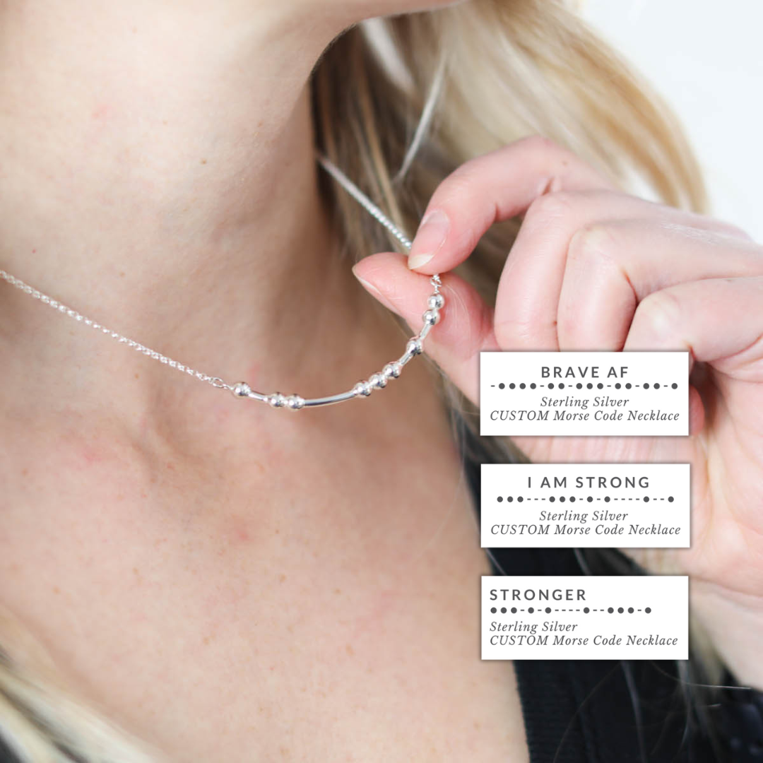 PERSONALIZED Say it in Morse Code Necklace