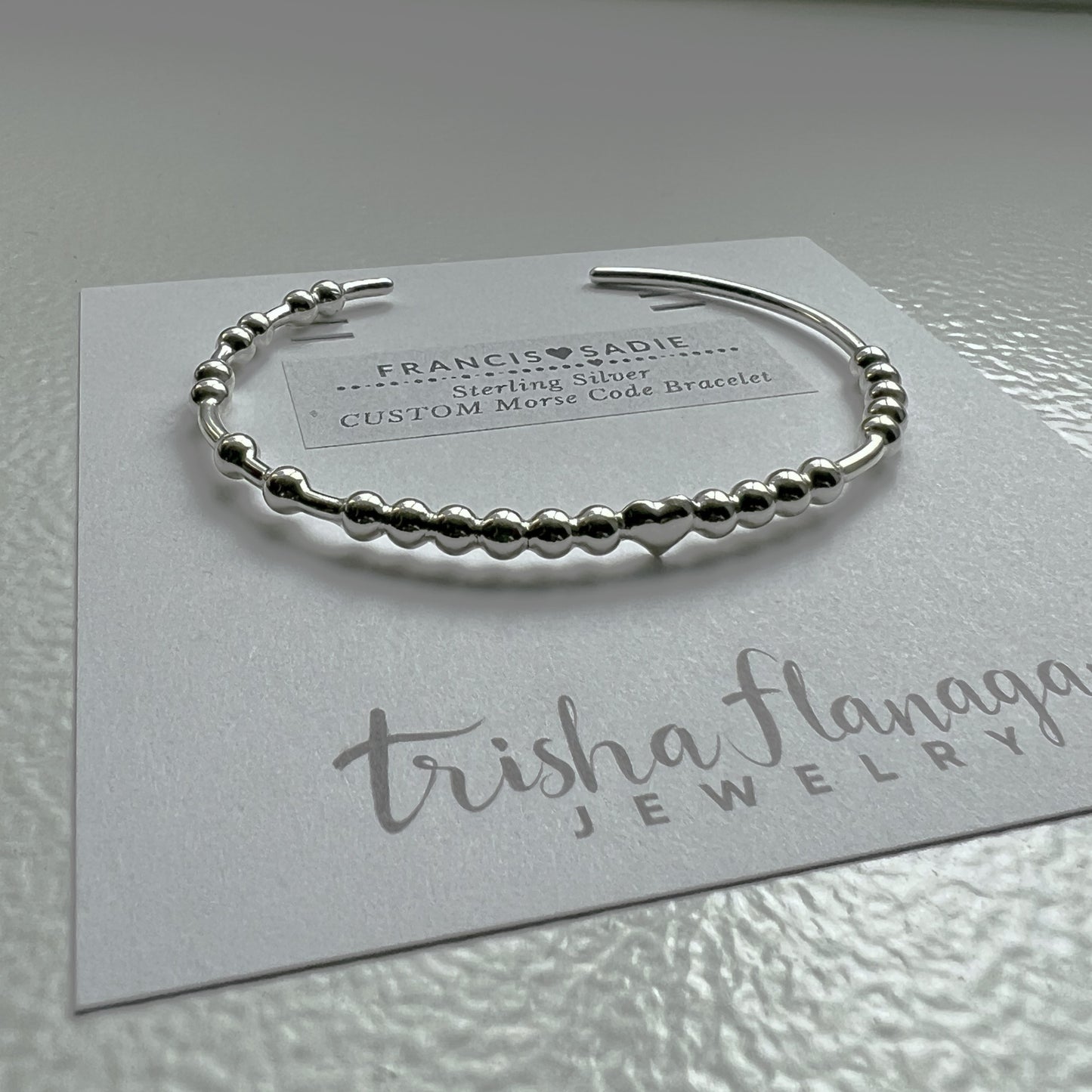 Bracelet MOT PERSONNALISÉ Code Morse