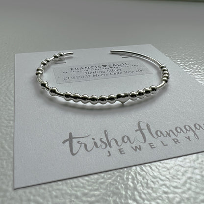 Bracelet MOT PERSONNALISÉ Code Morse