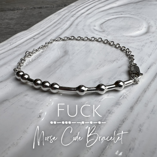 FUCK Morse Code Chain Bracelet