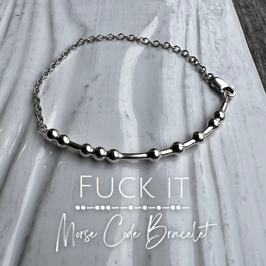 FUCK IT Morse Code Chain Bracelet