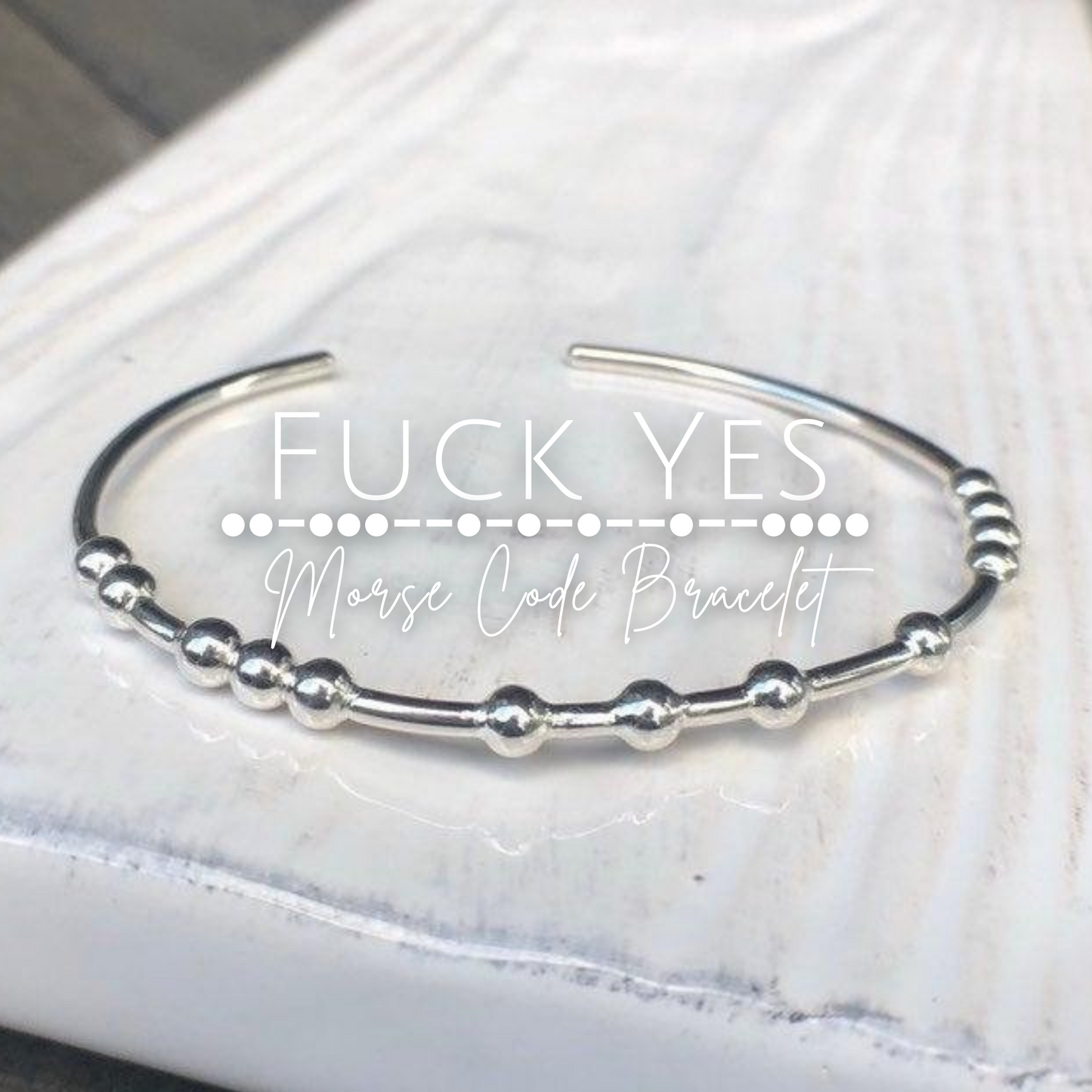 BAISE OUI Bracelet en code Morse