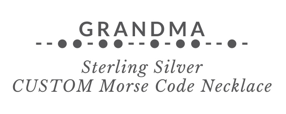 GRANDMA Morse Code Necklace