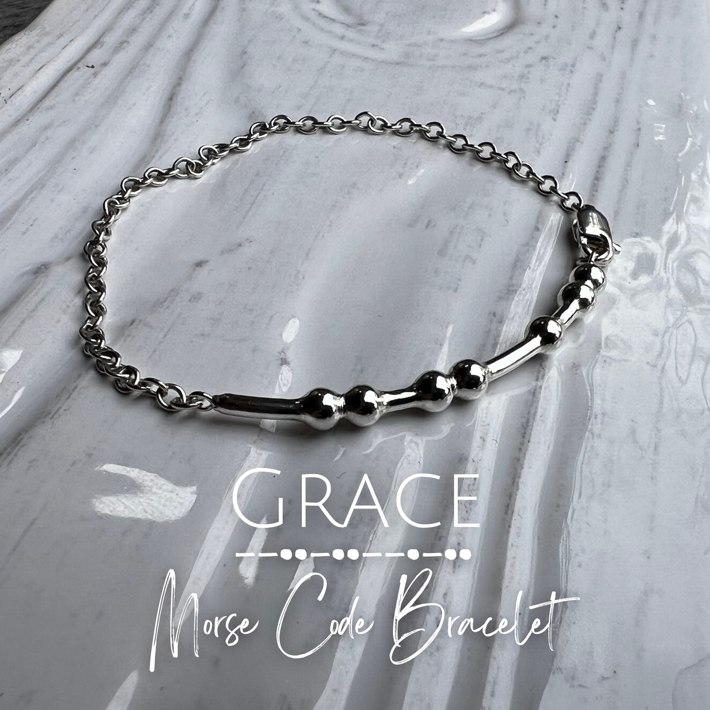 GRACE Morse Code Chain Bracelet