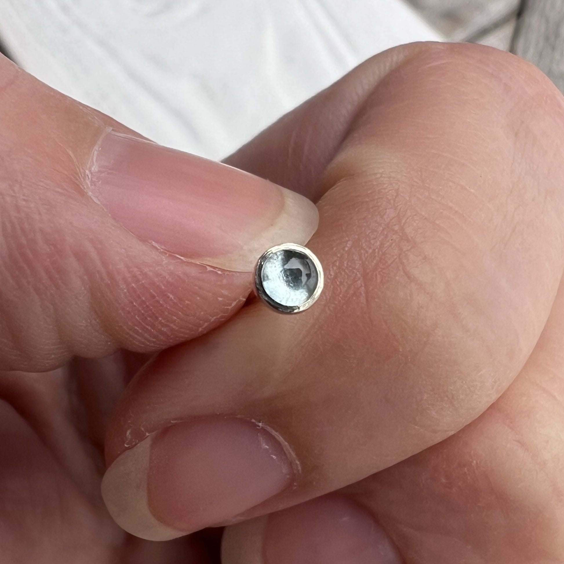 Swiss Blue Topaz Mini Stud Earrings