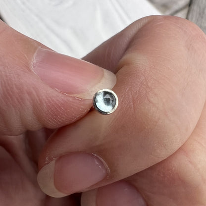Swiss Blue Topaz Mini Stud Earrings