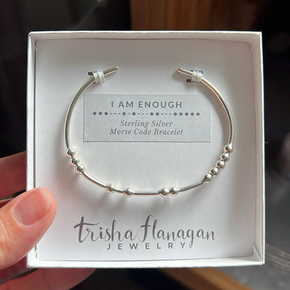 I AM ENOUGH Morse Code Bracelet