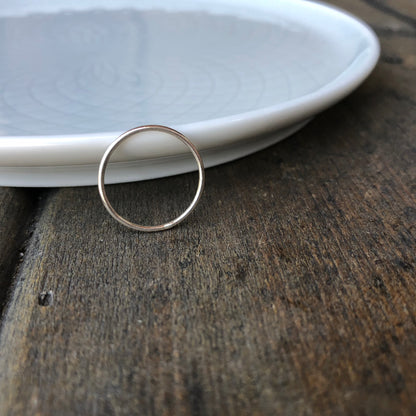 Silver Stacking Ring - Smooth Style