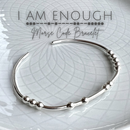 I AM ENOUGH Morse Code Bracelet