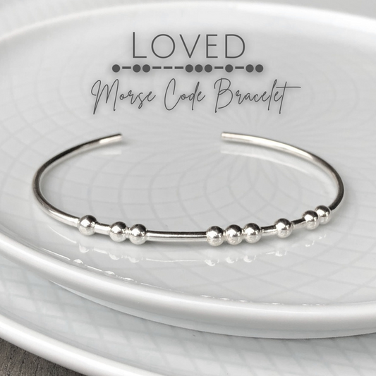 LOVED Morse Code Bracelet