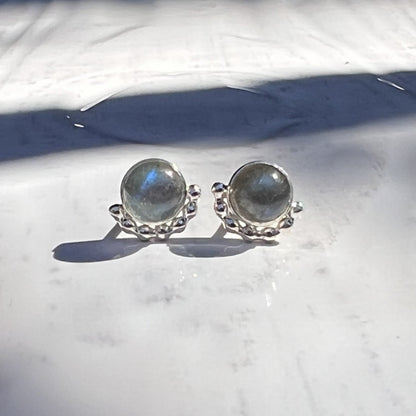 Sterling Silver Labradorite Stud Earrings