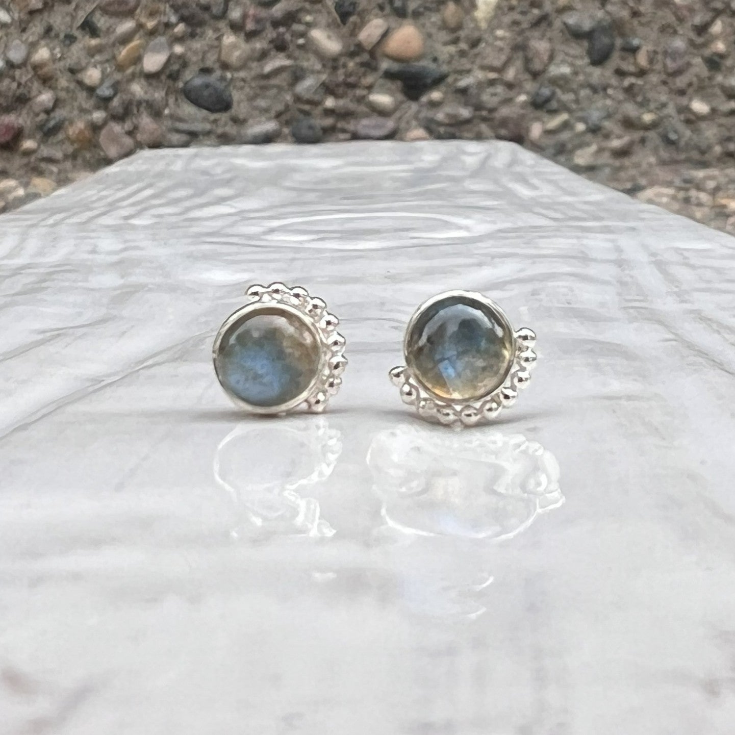 Aurora Labradorite Stud Earrings