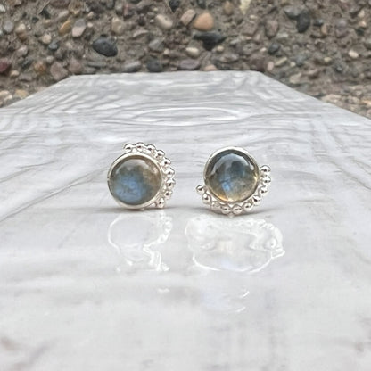 Aurora Labradorite Stud Earrings