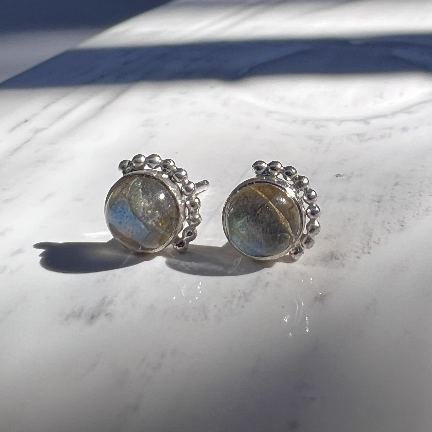 Aurora Labradorite Stud Earrings
