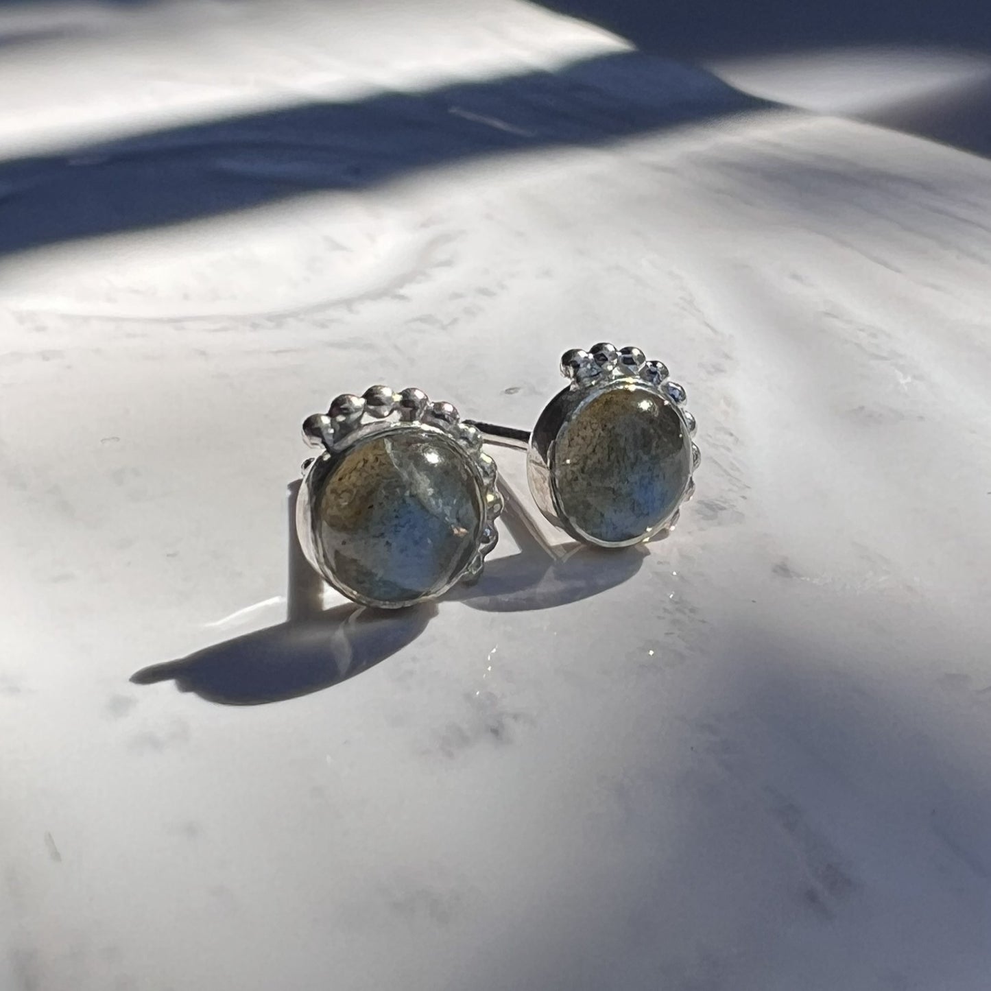 Aurora Labradorite Stud Earrings