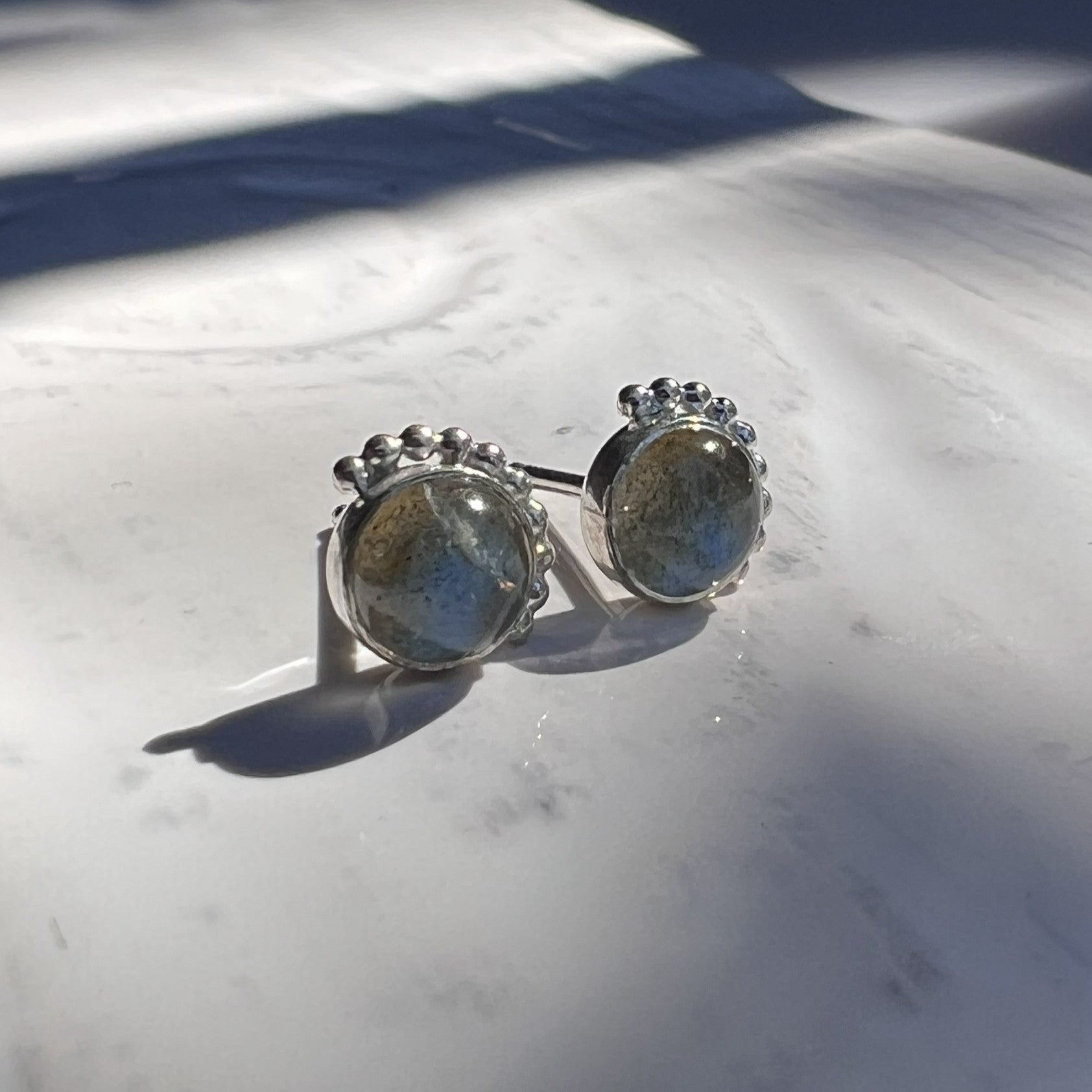 Aurora Labradorite Stud Earrings