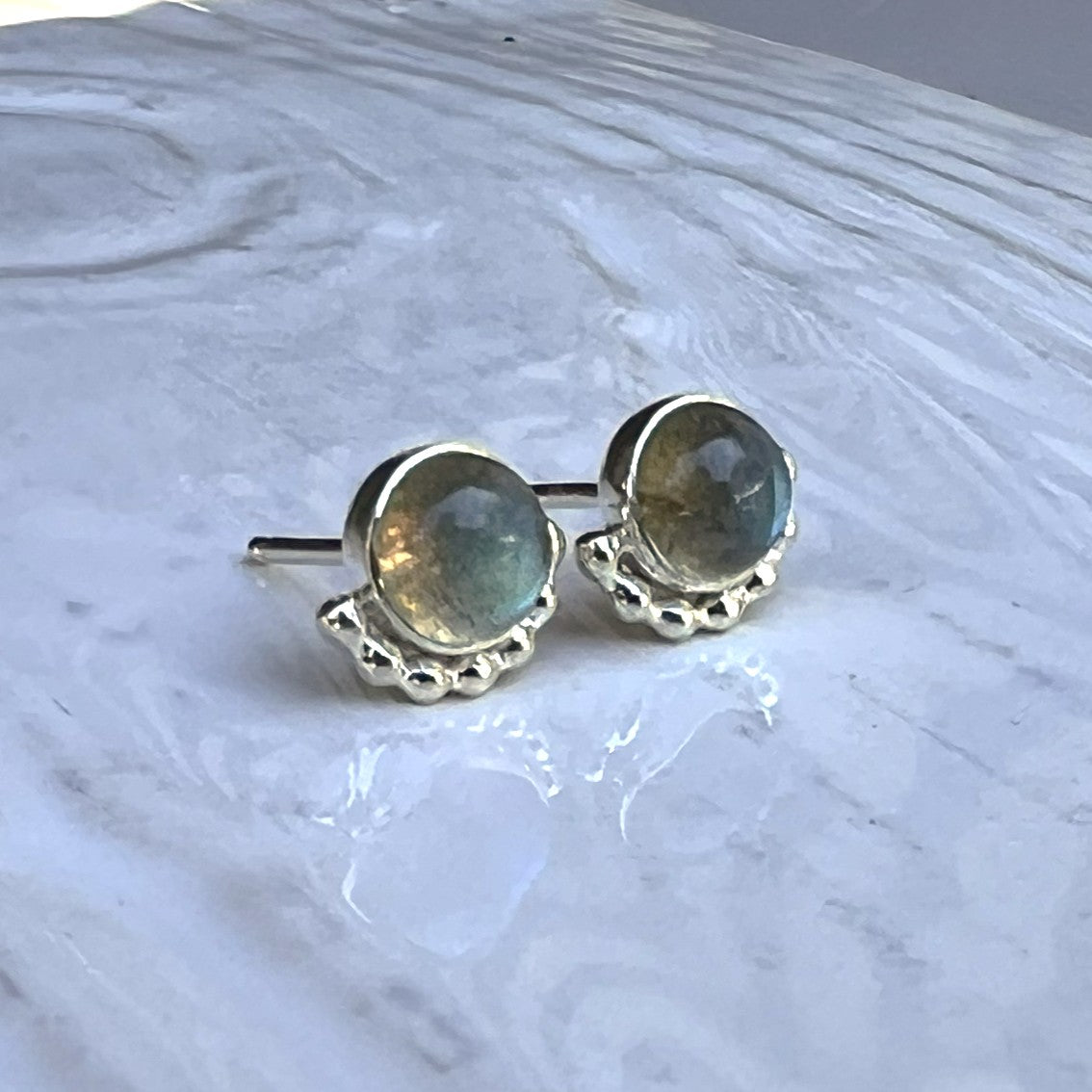 Sterling Silver Labradorite Stud Earrings