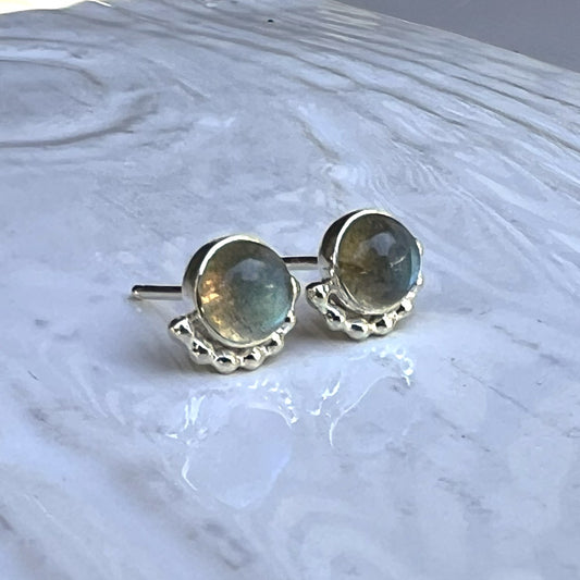 Sterling Silver Labradorite Stud Earrings