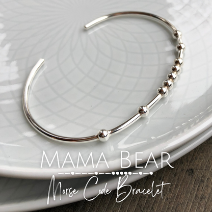 Bracelet MAMA BEAR en code Morse