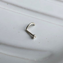 Load image into Gallery viewer, Small silver triangle nose stud