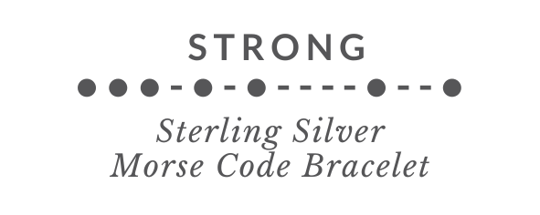 STRONG Morse Code Chain Bracelet