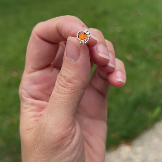 Holding Baltic Amber Statement Earrings