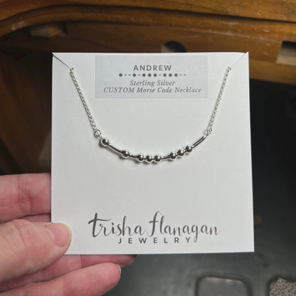 PERSONALIZED Custom WORD or NAME Morse Code Necklace