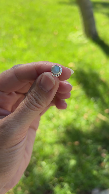 Sterling Silver Labradorite Stud Earrings