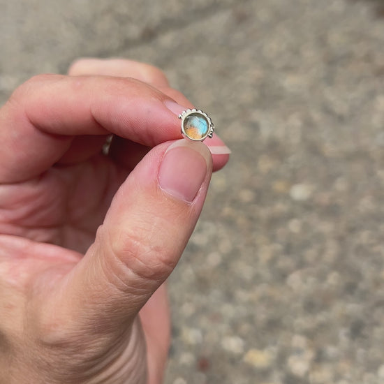 Aurora Labradorite Stud Earrings