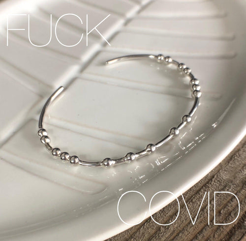 FUCK COVID Morse Code Bracelet - Trisha Flanagan