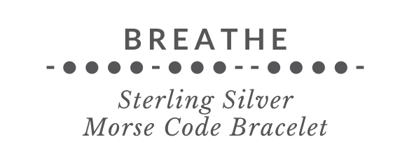 BREATHE Morse Code Bracelet Tag
