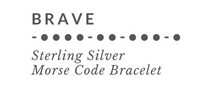 Load image into Gallery viewer, BRAVE Morse Code Bracelet Tag