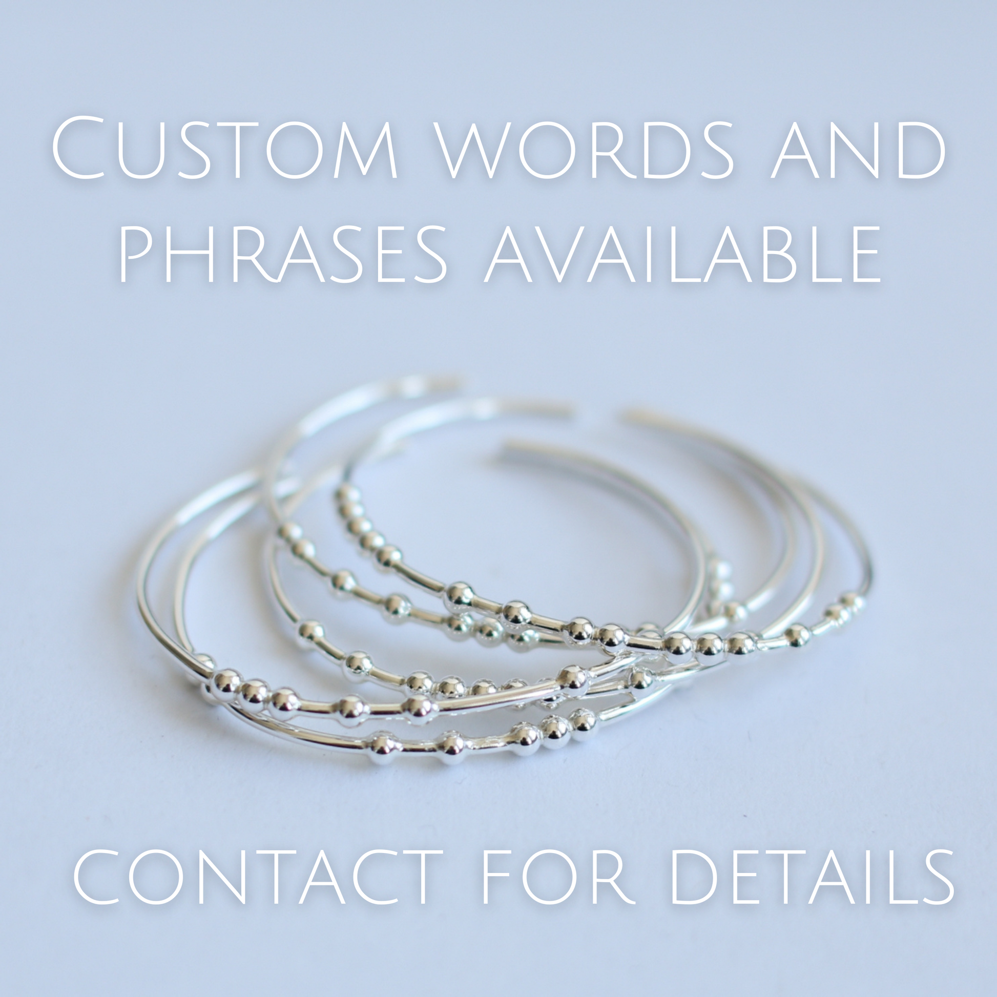 Custom bracelets in morse code available