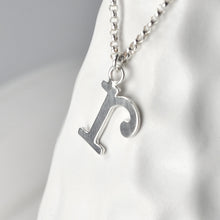 Load image into Gallery viewer, Sterling Silver Lower-Case Letter Pendants with 18 inch Chain