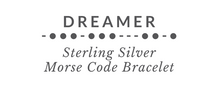 Load image into Gallery viewer, DREAMER Morse Code Bracelet Tag
