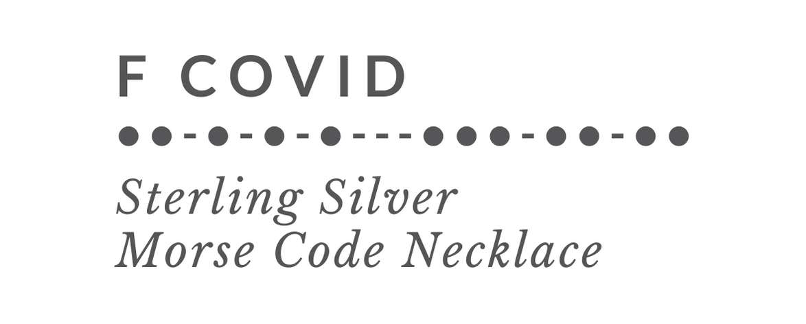 F-COVID Morse Code Necklace tag