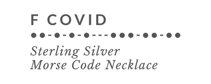 F-COVID Morse Code Necklace tag