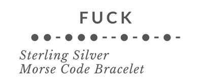 FUCK Morse Code Bracelet Tag