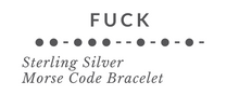 Load image into Gallery viewer, FUCK Morse Code Bracelet Tag
