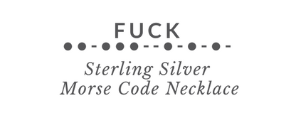 FUCK Morse Code Necklace tag