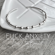 Load image into Gallery viewer, Fuck Anxiety Morse Code Bracelet - Trisha Flanagan